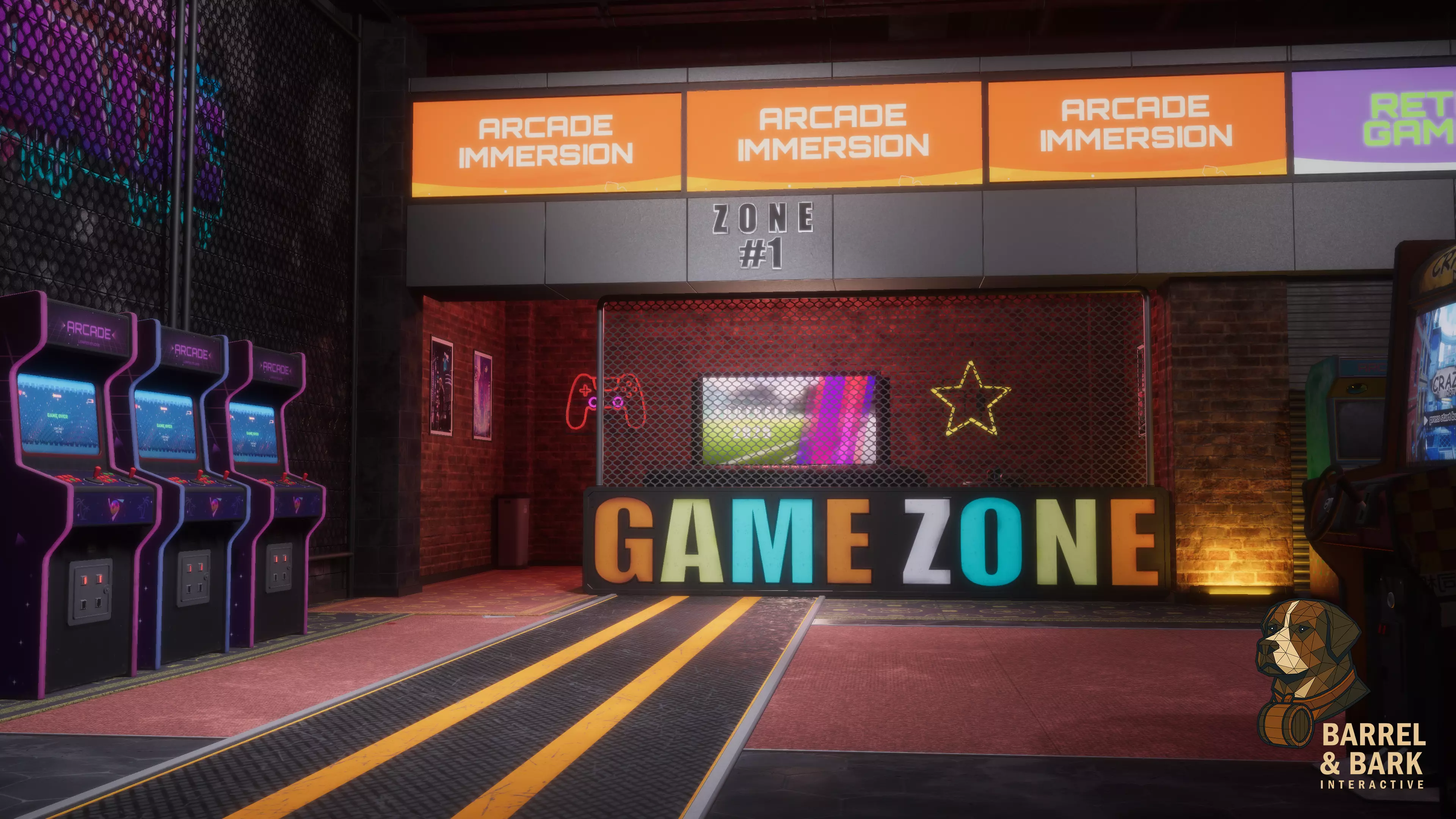 Game and Entertainment Area Low-poly 3D model_6