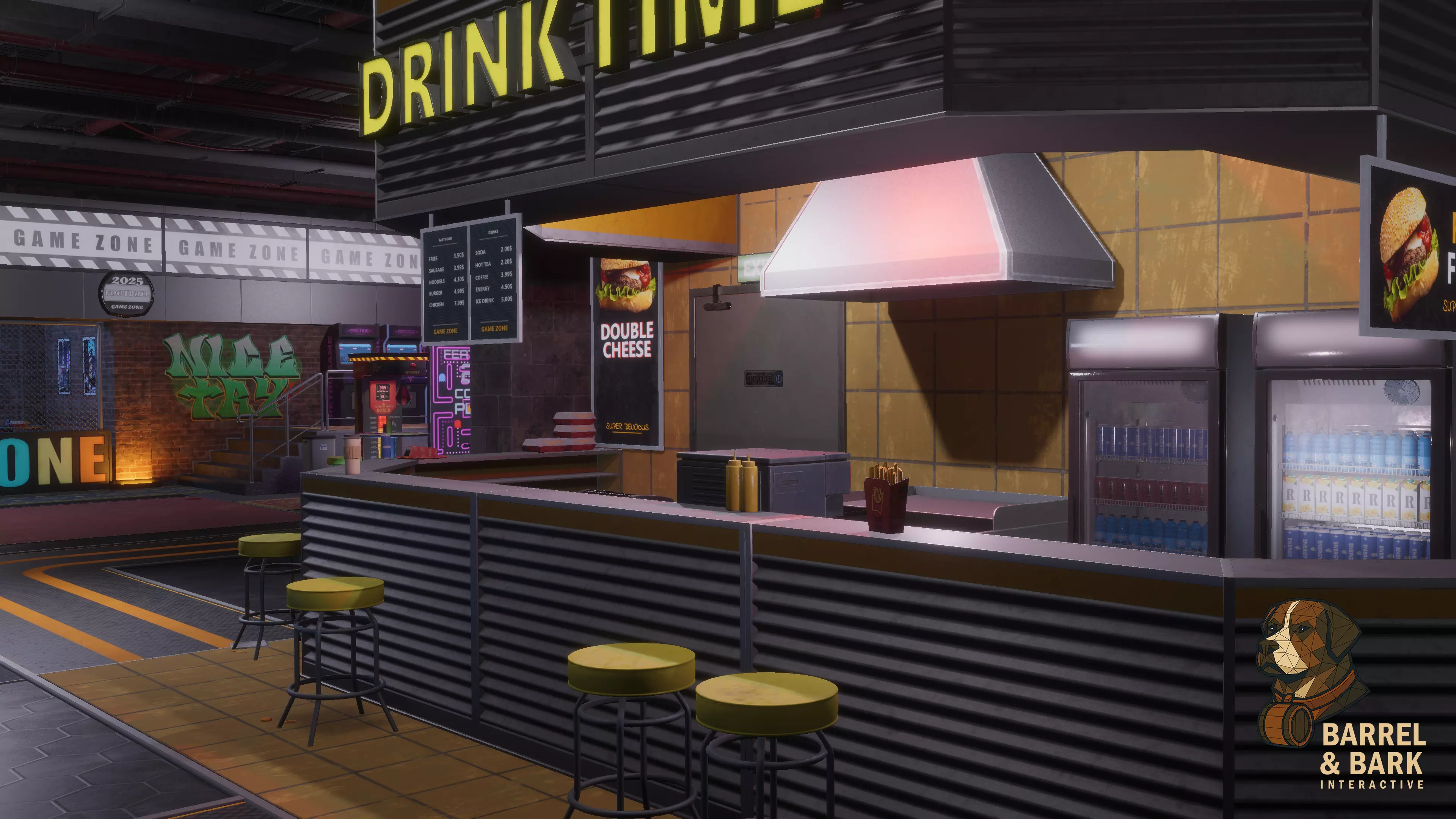 Game and Entertainment Area Low-poly 3D model_11