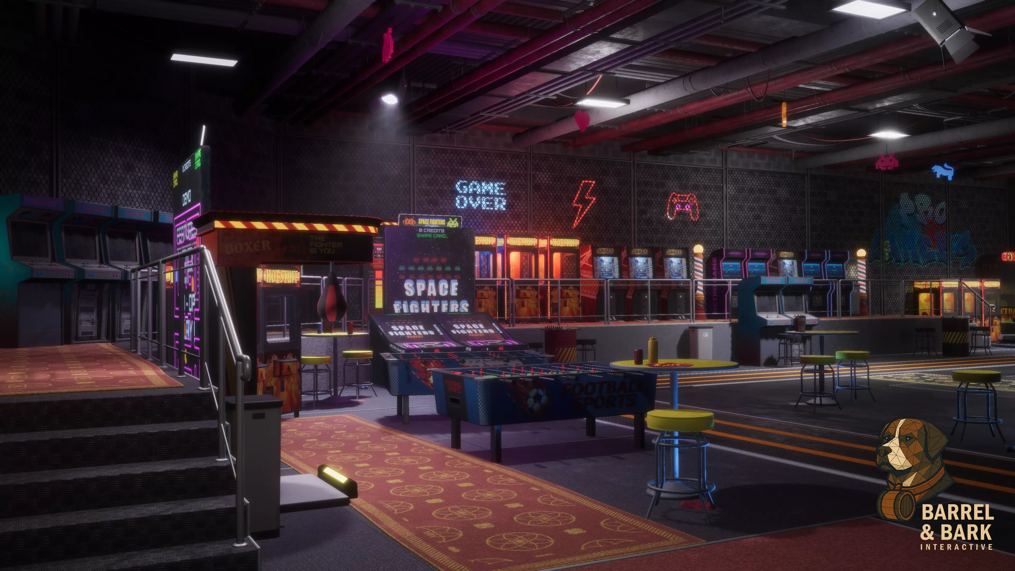 Game and Entertainment Area Low-poly 3D model_8