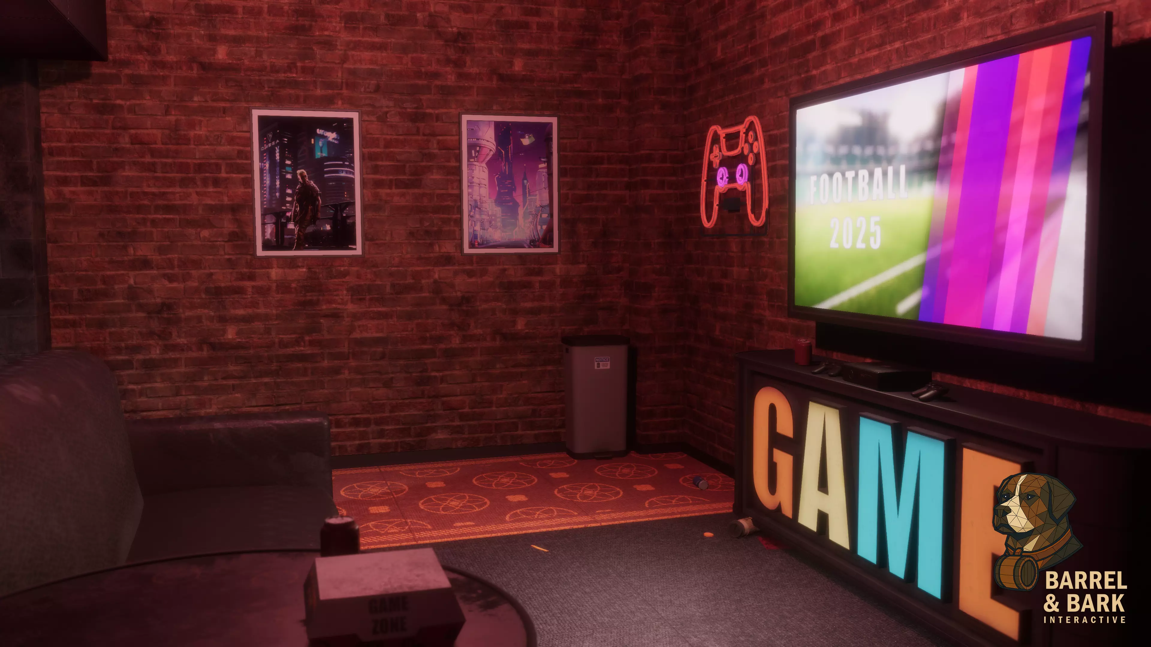 Game and Entertainment Area Low-poly 3D model_10