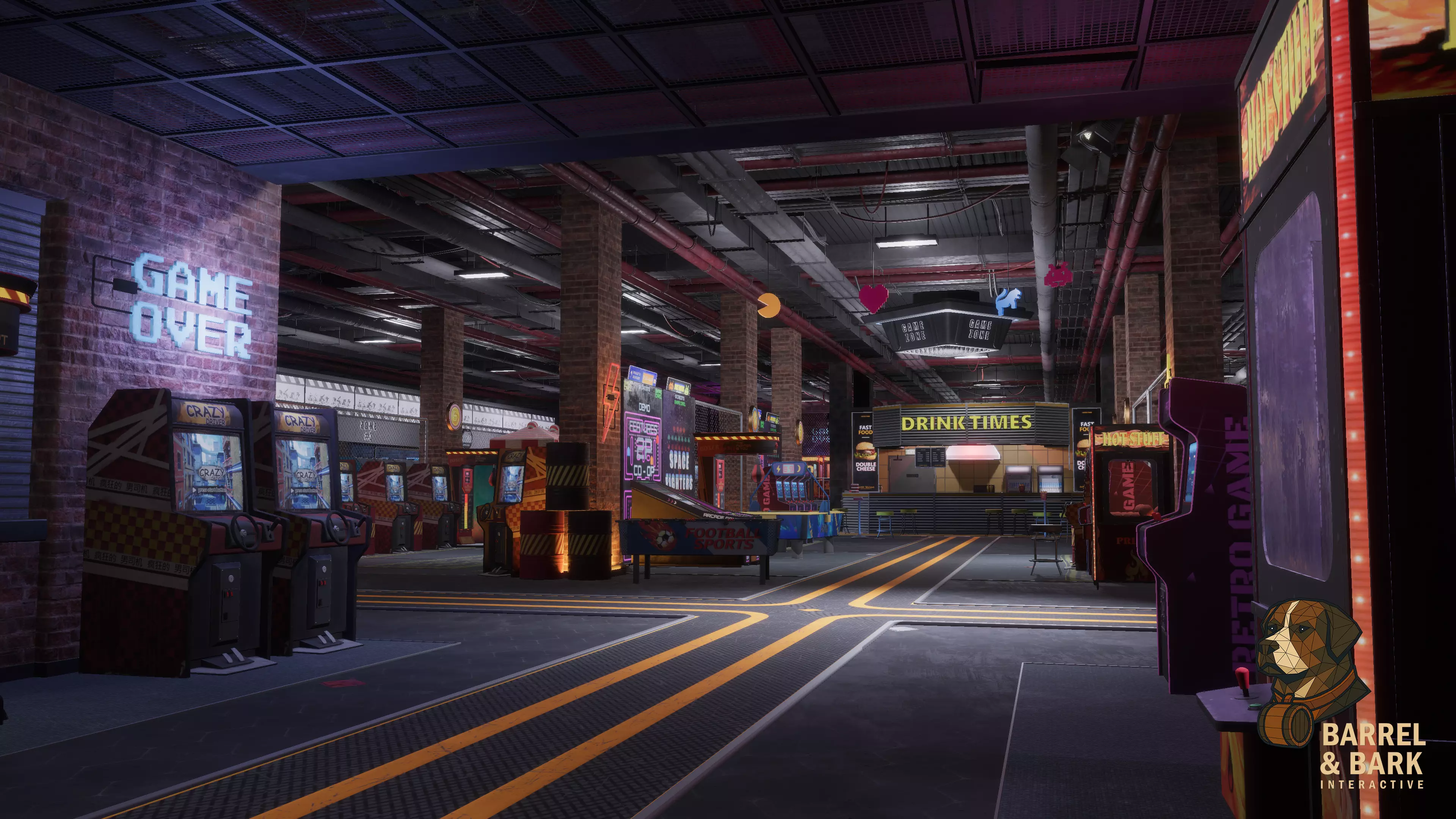 Game and Entertainment Area Low-poly 3D model_5