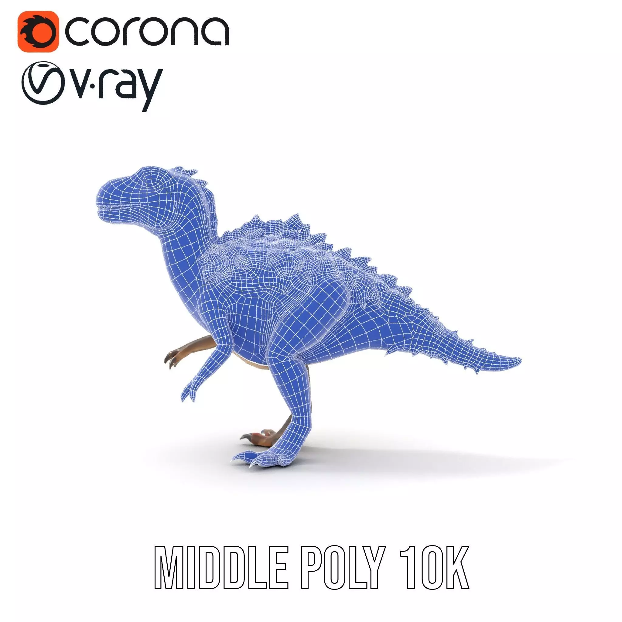 Fiery Feathered Dinosaur model pack Low-poly 3D model_30