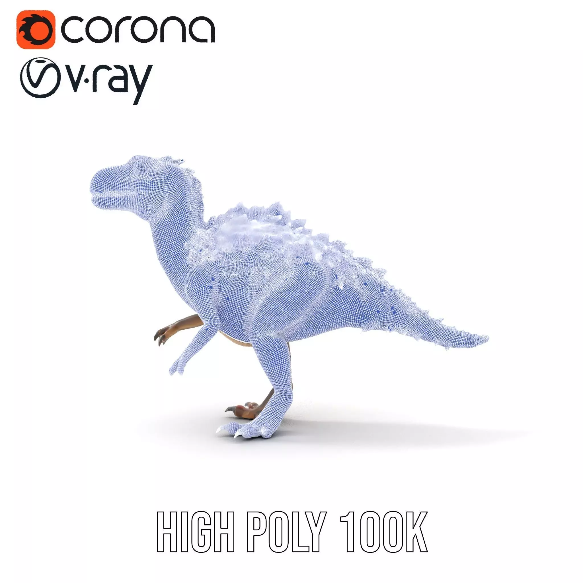 Fiery Feathered Dinosaur model pack Low-poly 3D model_34