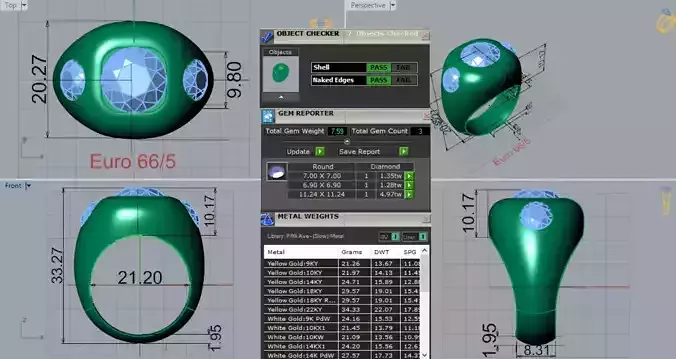 Mens Yellow Gold Ring Three Diamonds Modern Design Model mr0264