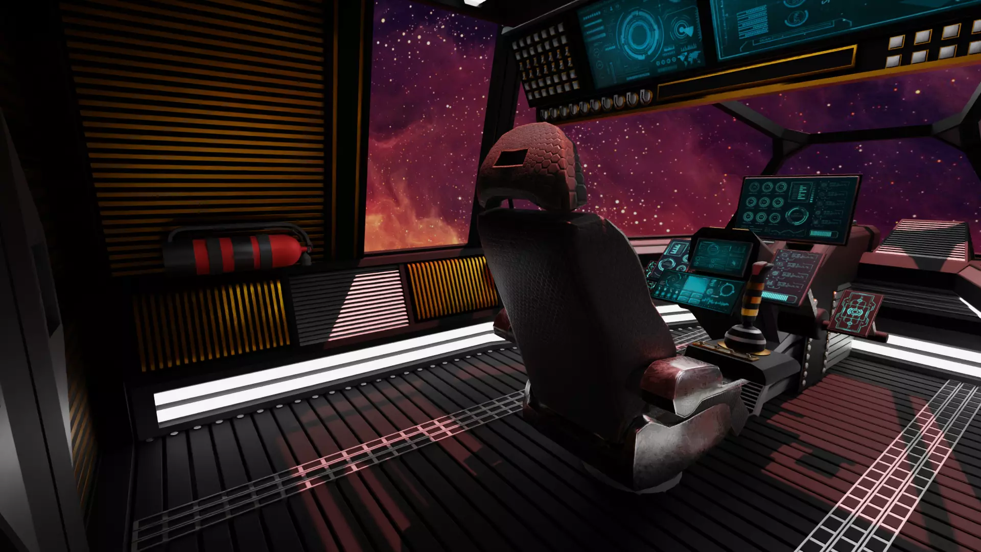 Sci-Fi Fighter Cockpit 3D Model With 25 Sci-Fi Music Tracks Low-poly 3D model_16