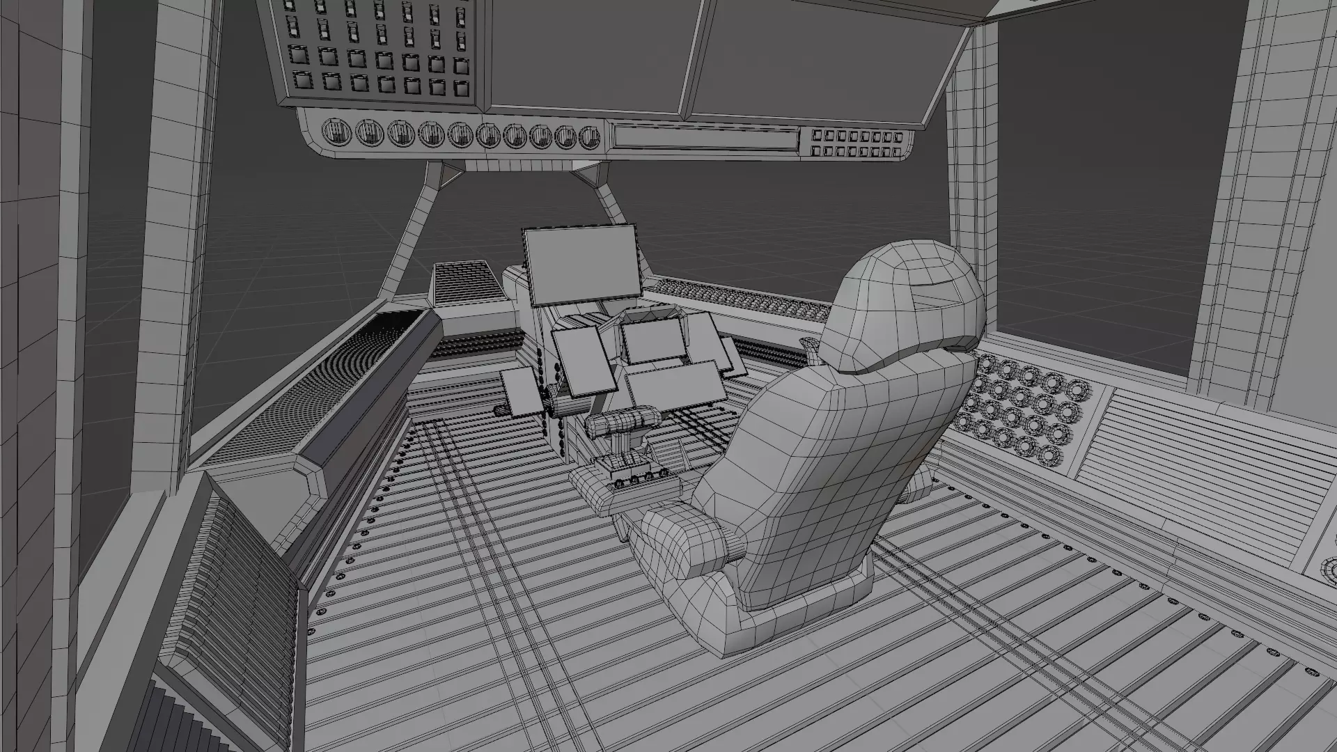 Sci-Fi Fighter Cockpit 3D Model With 25 Sci-Fi Music Tracks Low-poly 3D model_22