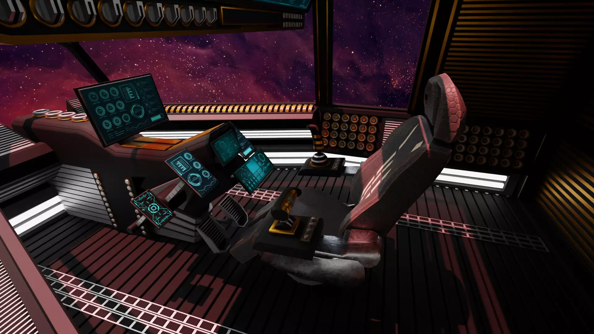 Sci-Fi Fighter Cockpit 3D Model With 25 Sci-Fi Music Tracks Low-poly 3D model_8