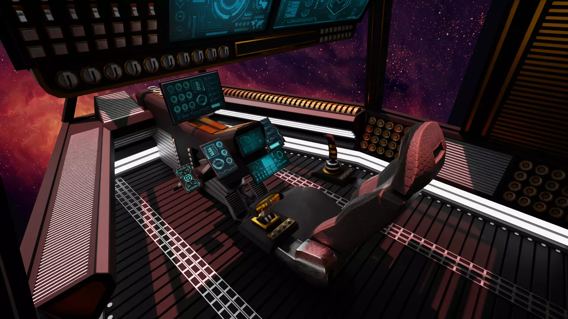 Sci-Fi Fighter Cockpit 3D Model With 25 Sci-Fi Music Tracks Low-poly 3D model_20