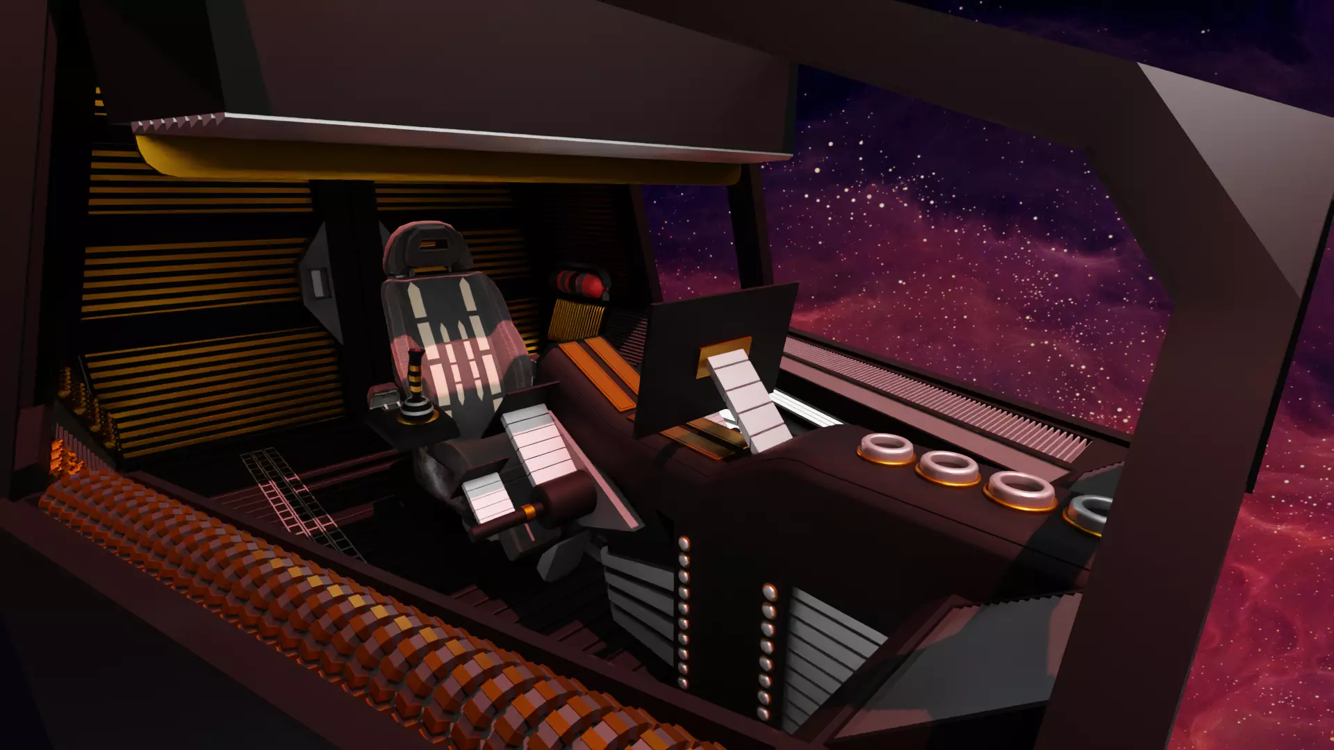 Sci-Fi Fighter Cockpit 3D Model With 25 Sci-Fi Music Tracks Low-poly 3D model_9