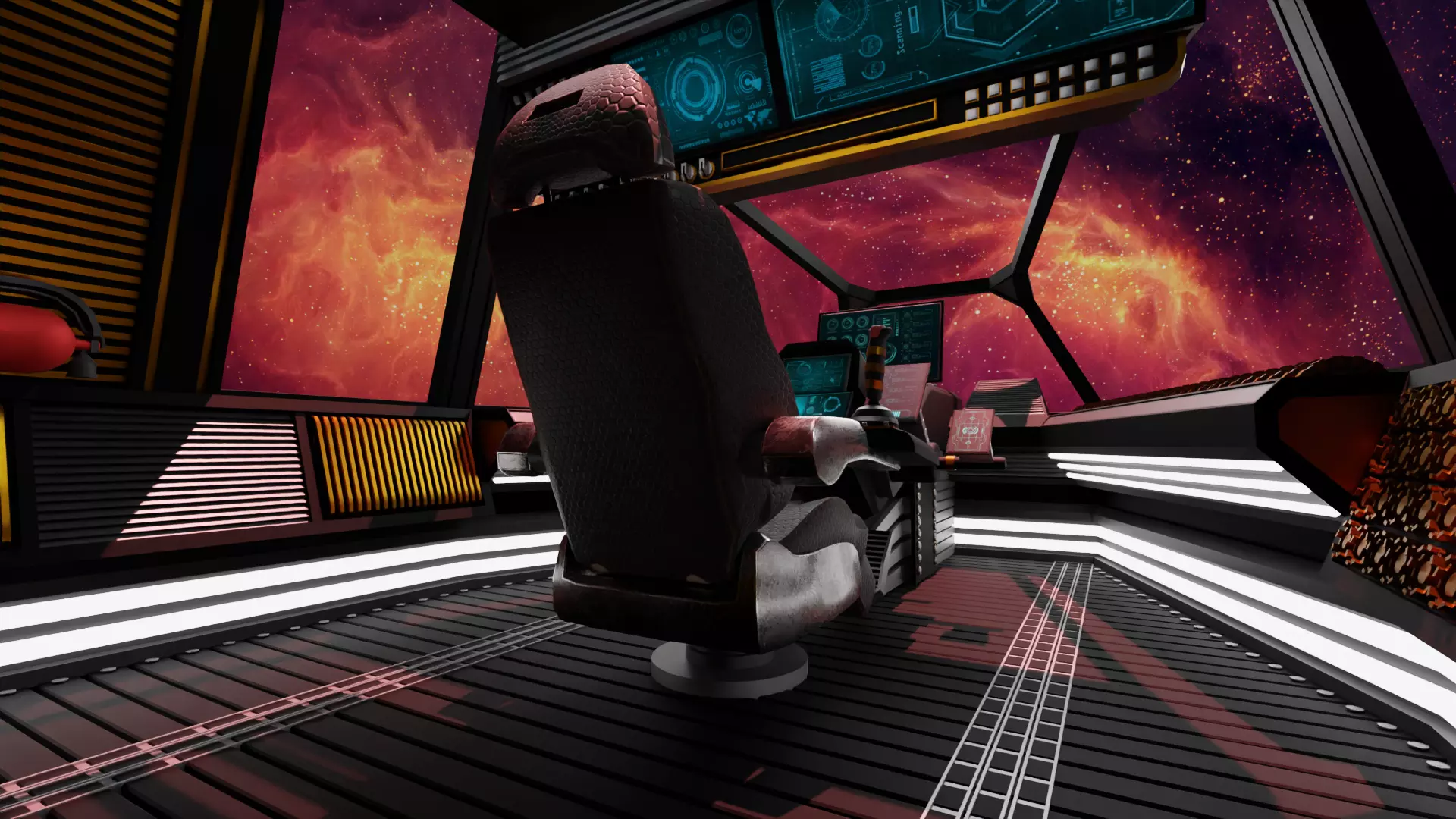 Sci-Fi Fighter Cockpit 3D Model With 25 Sci-Fi Music Tracks Low-poly 3D model_10