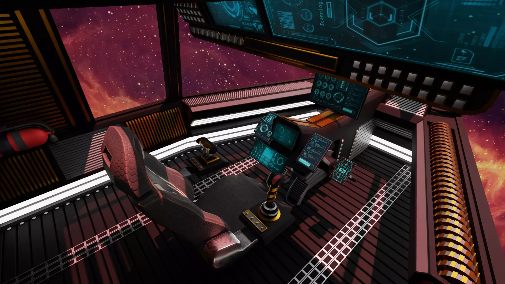 Sci-Fi Fighter Cockpit 3D Model With 25 Sci-Fi Music Tracks Low-poly 3D model_6
