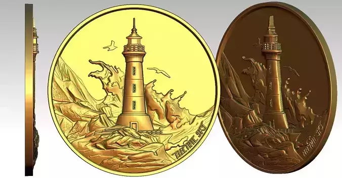 1 lighthouse CNC Relief Model 3D print model