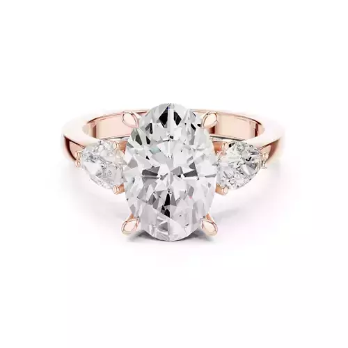 3CT Oval Cut Diamond Euro Shank Wedding Ring 3DM STL Video