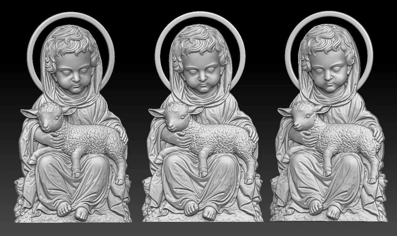 Holy Child Relief  3D print model_1