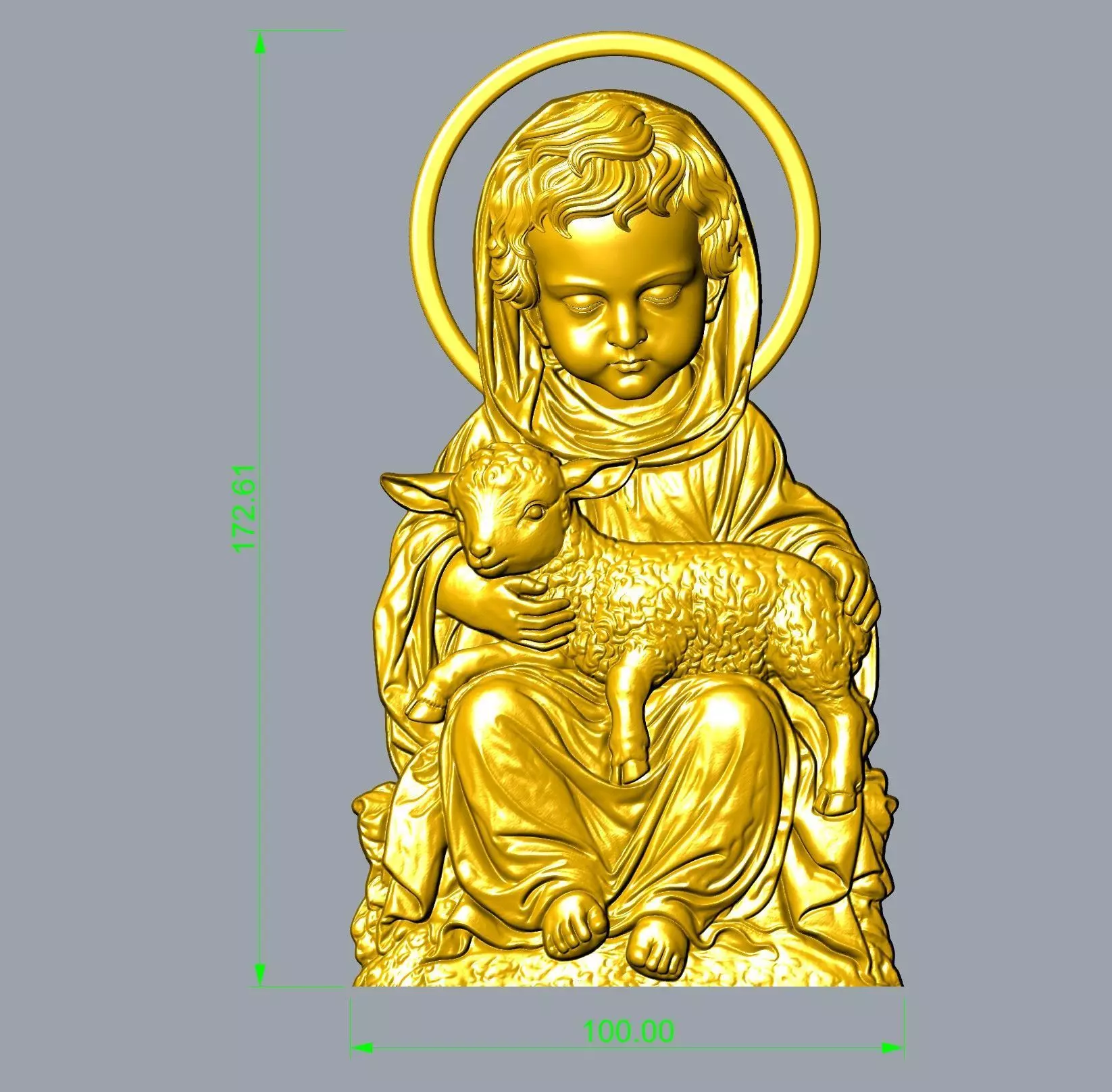 Holy Child Relief  3D print model_3