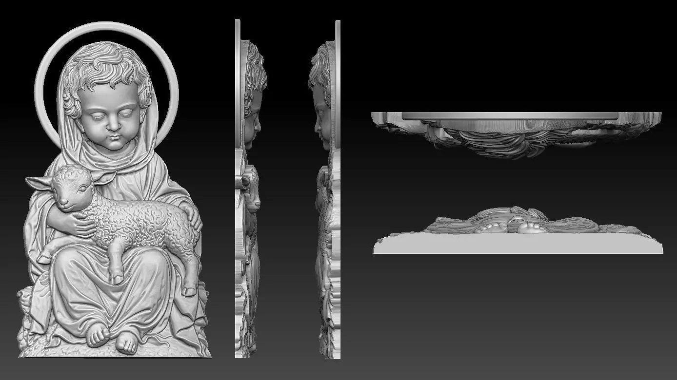 Holy Child Relief  3D print model_2