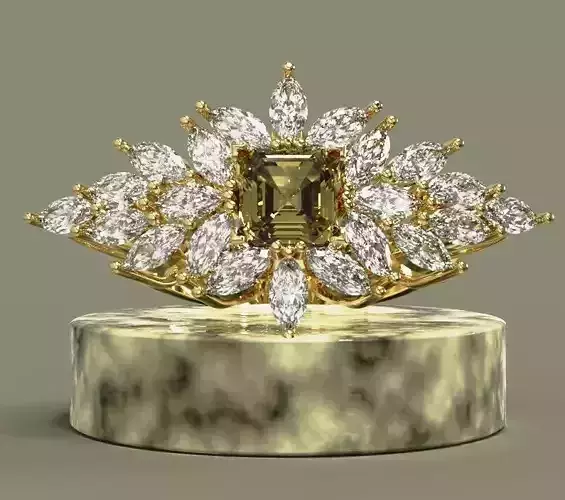 Marquis ring 3D print model