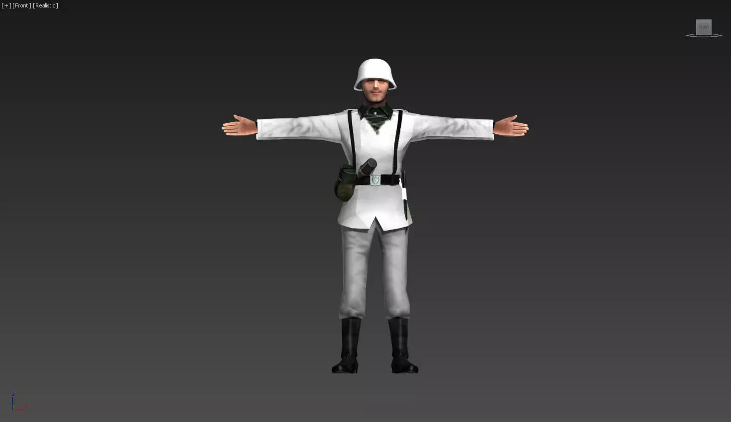 White Frontline Commander 18 3D model