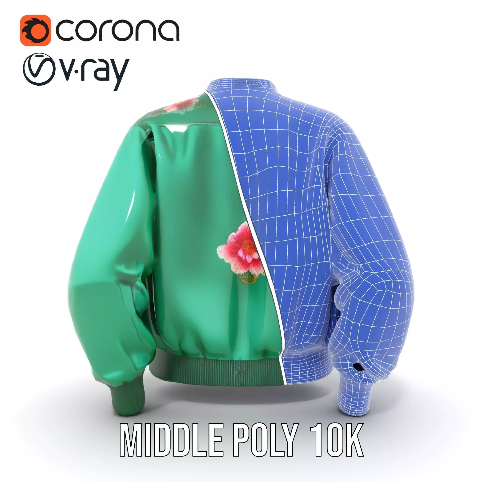 Floral Satin Jacket model pack Texture_31