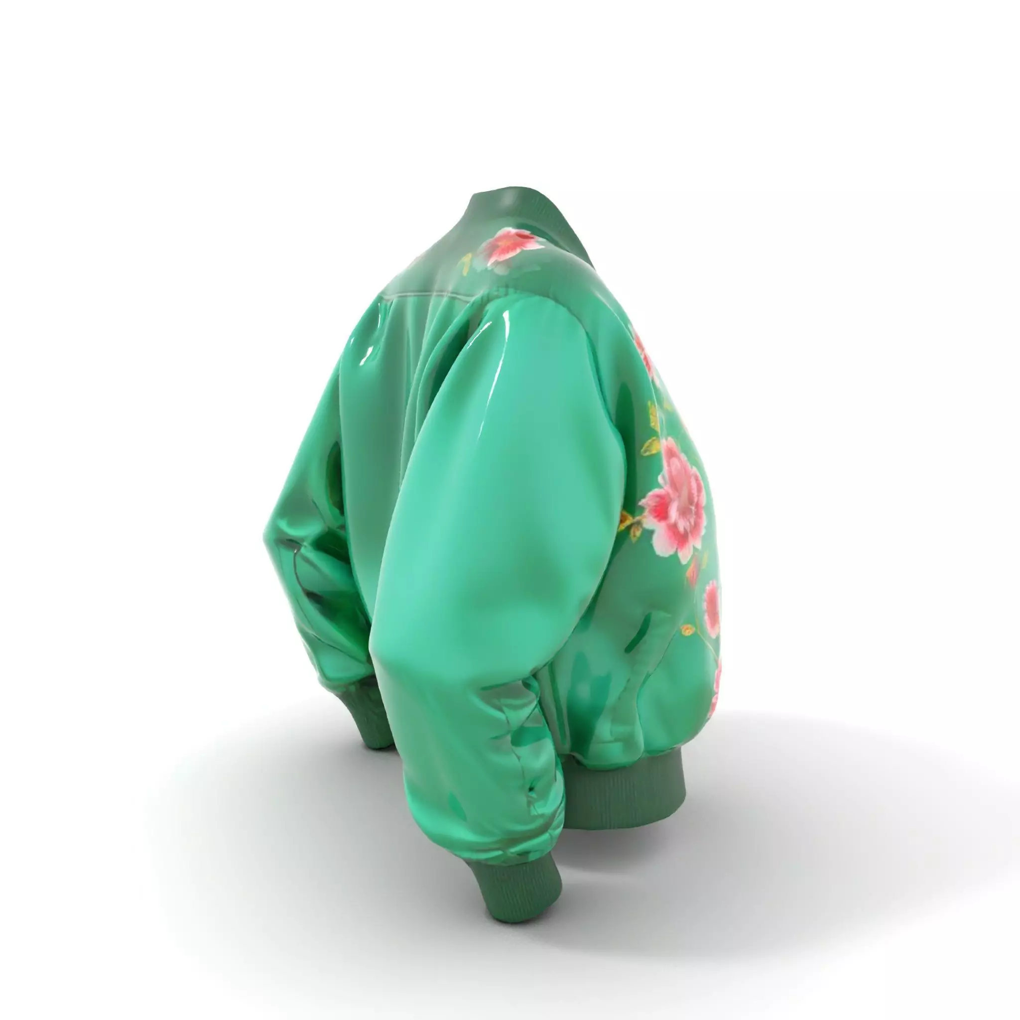 Floral Satin Jacket model pack Texture_0