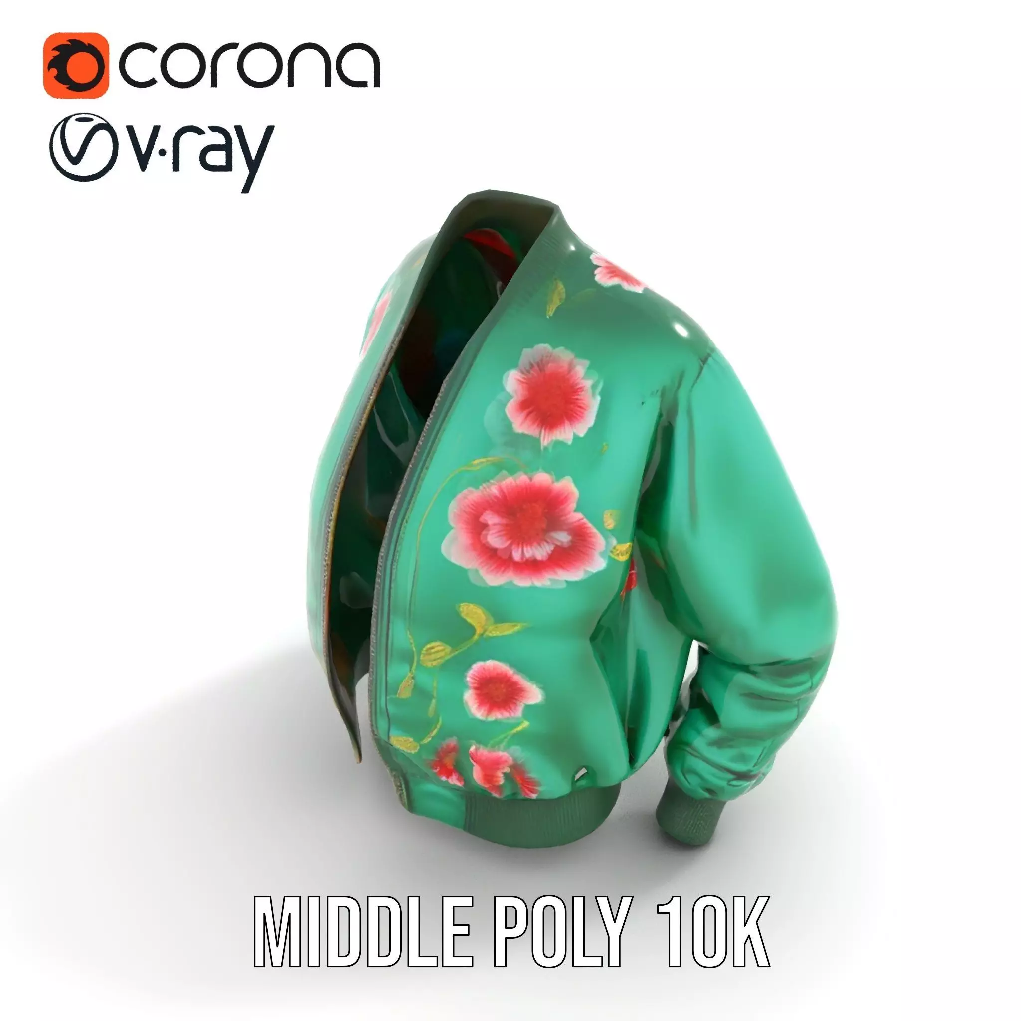 Floral Satin Jacket model pack Texture_22