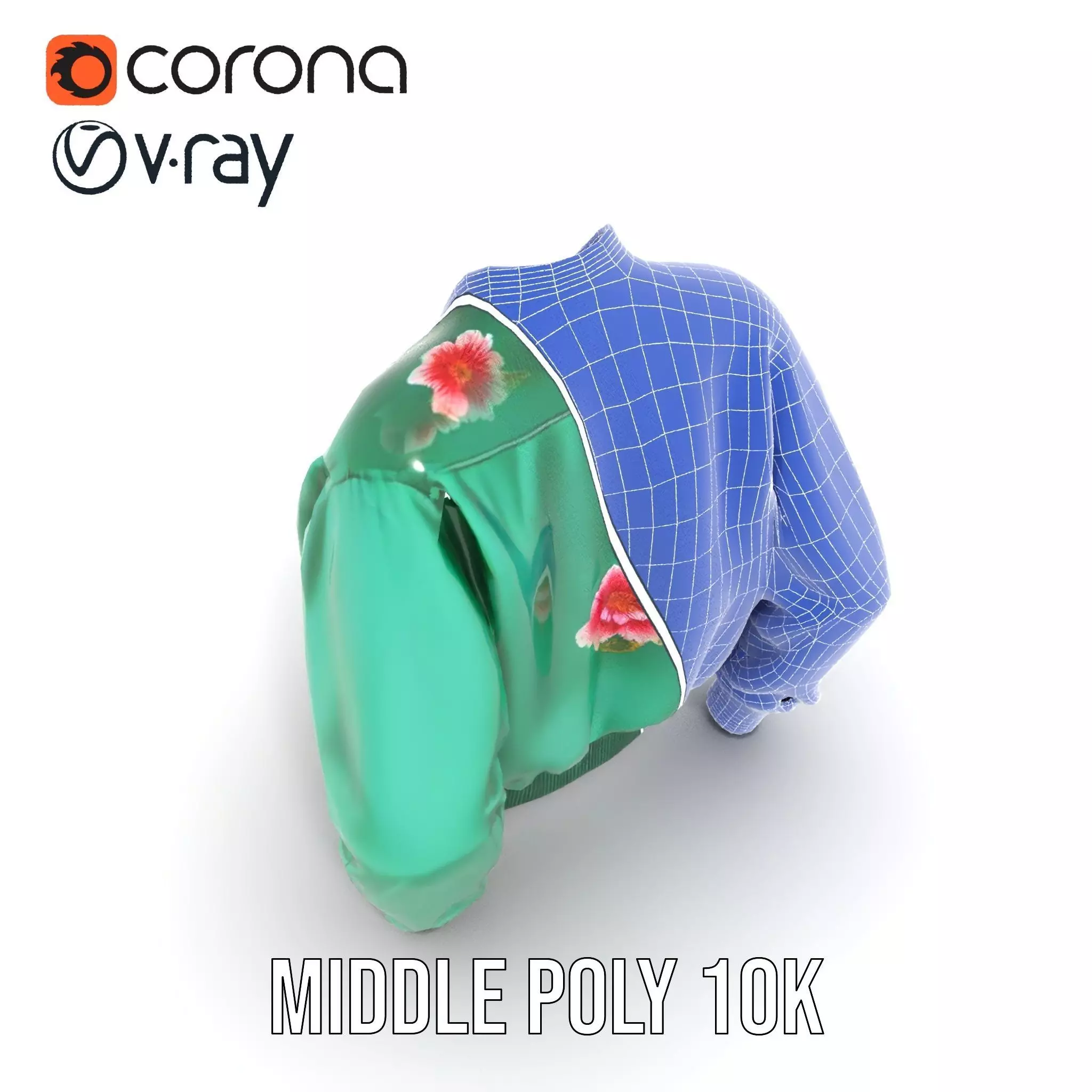 Floral Satin Jacket model pack Texture_28