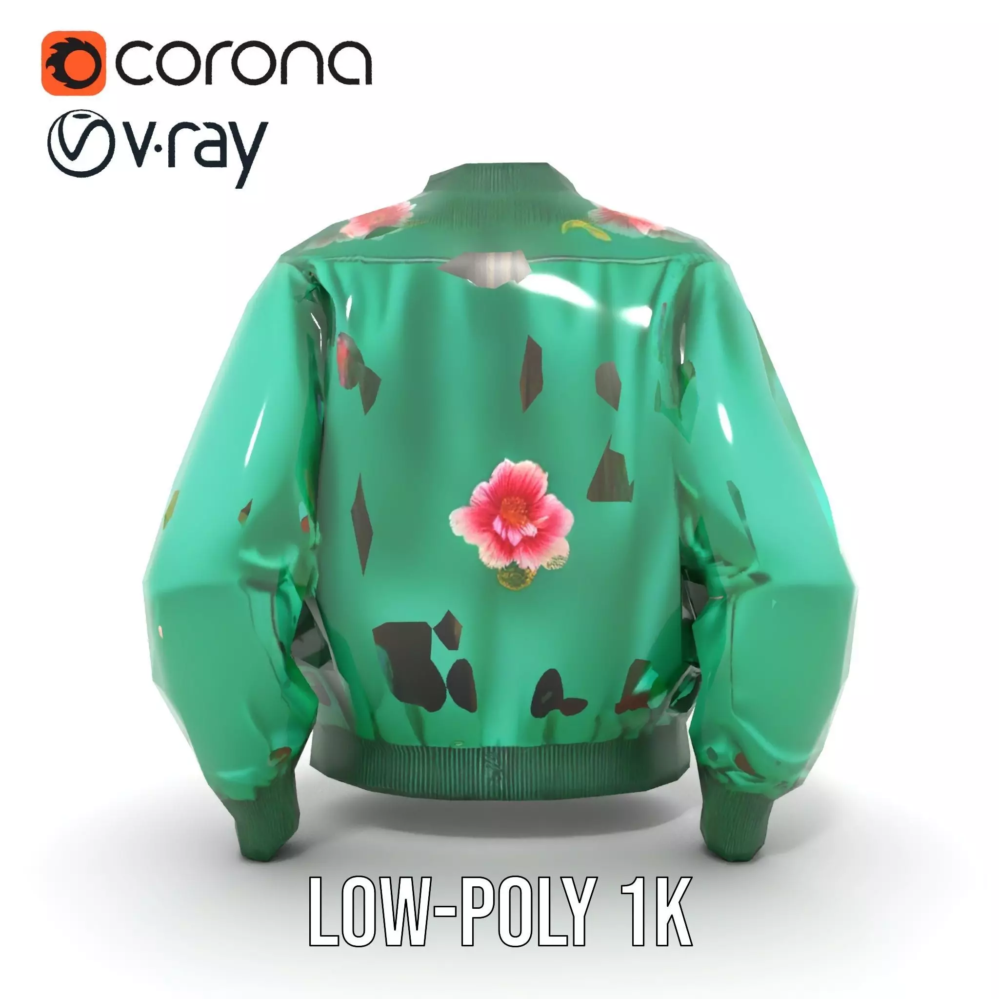 Floral Satin Jacket model pack Texture_13