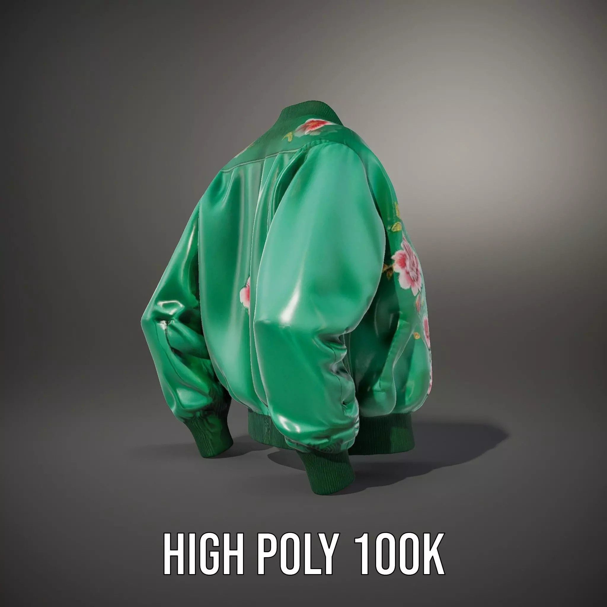 Floral Satin Jacket model pack Texture_11