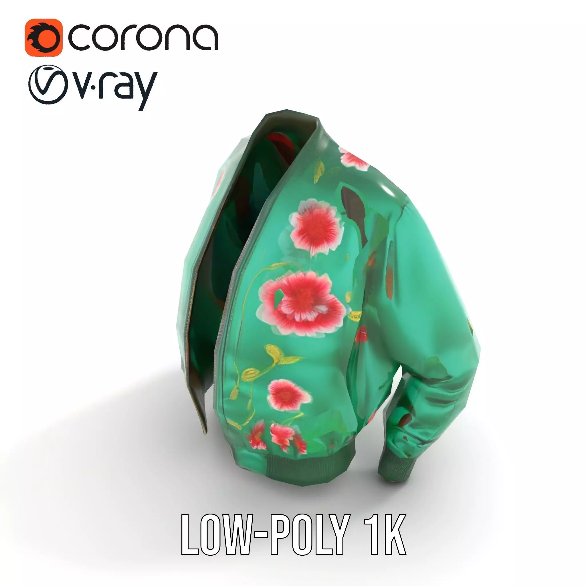 Floral Satin Jacket model pack Texture_26