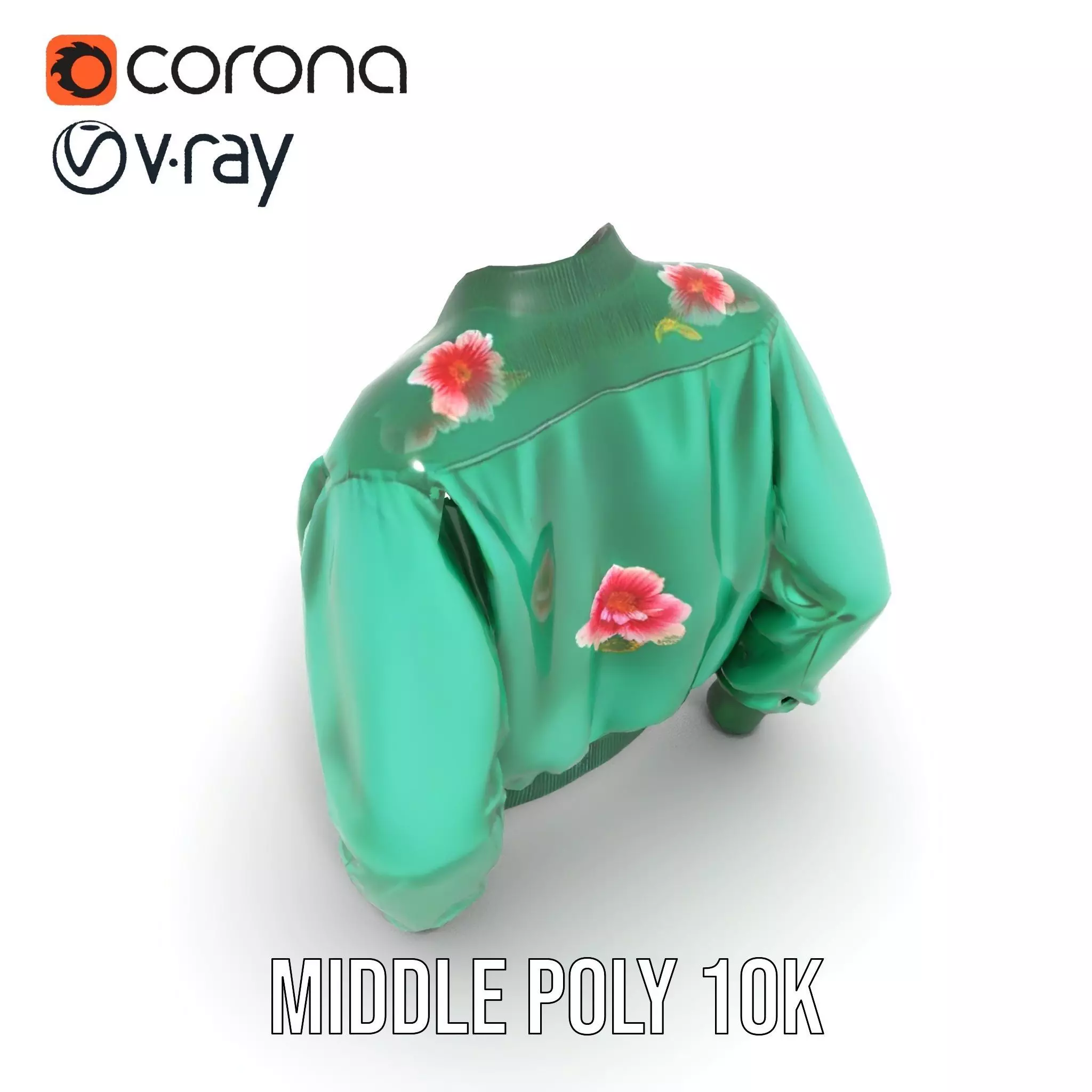 Floral Satin Jacket model pack Texture_6