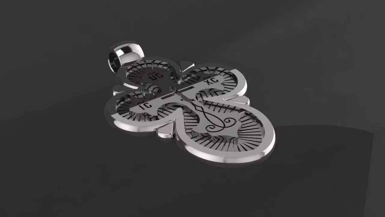 Orthodox cross 3D print model_4