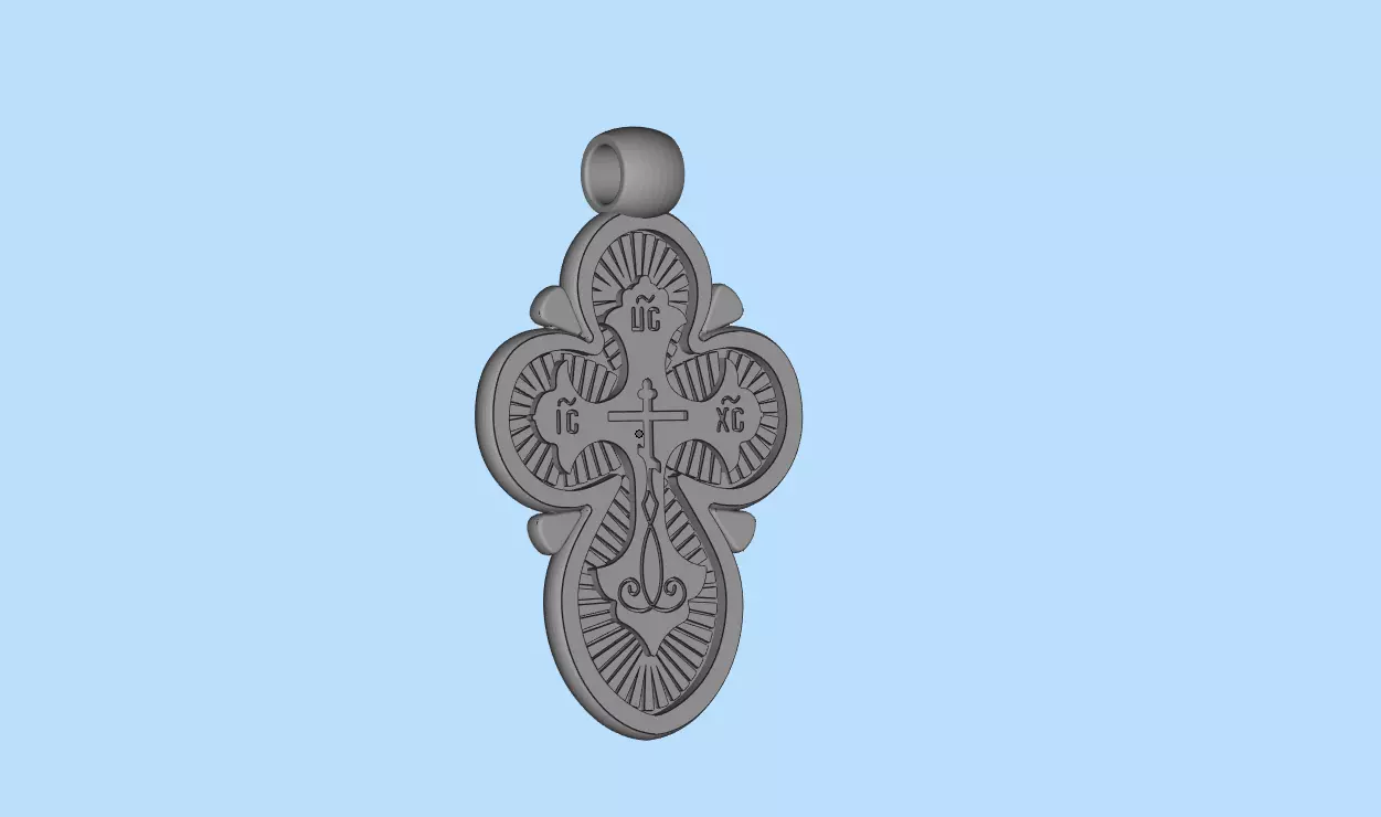 Orthodox cross 3D print model_9
