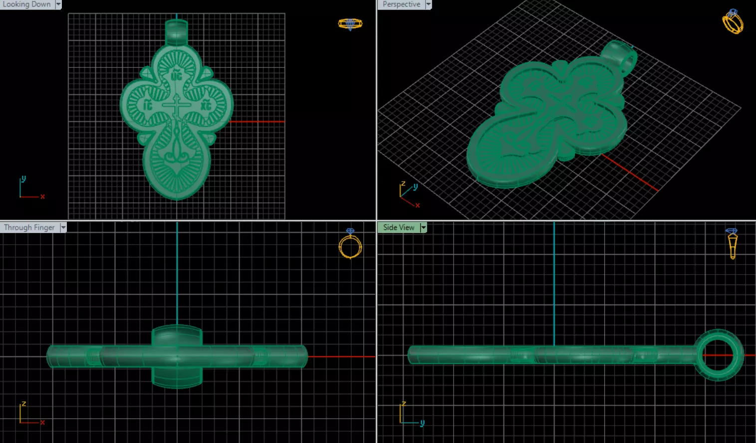 Orthodox cross 3D print model_5
