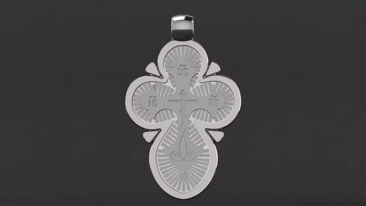 Orthodox cross 3D print model_0