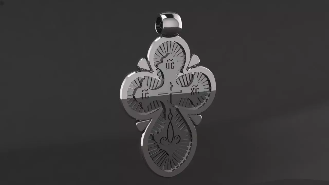 Orthodox cross 3D print model_1