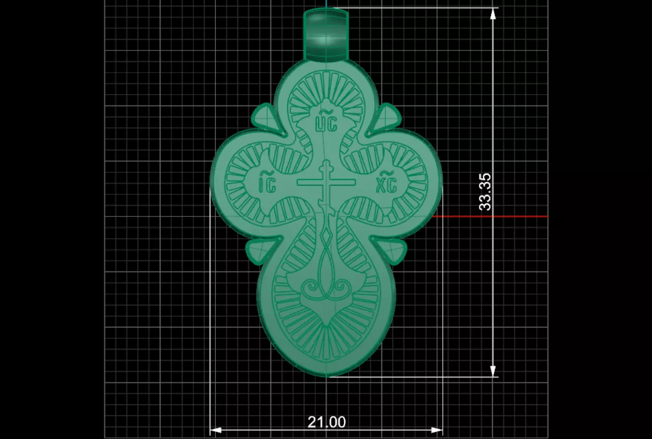 Orthodox cross 3D print model_6