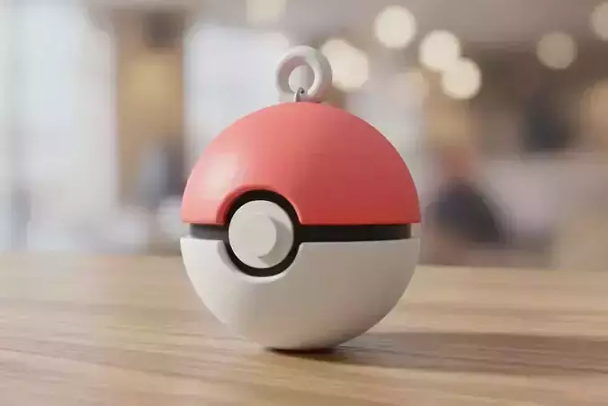 Pokeball Keychain 3D Print Model