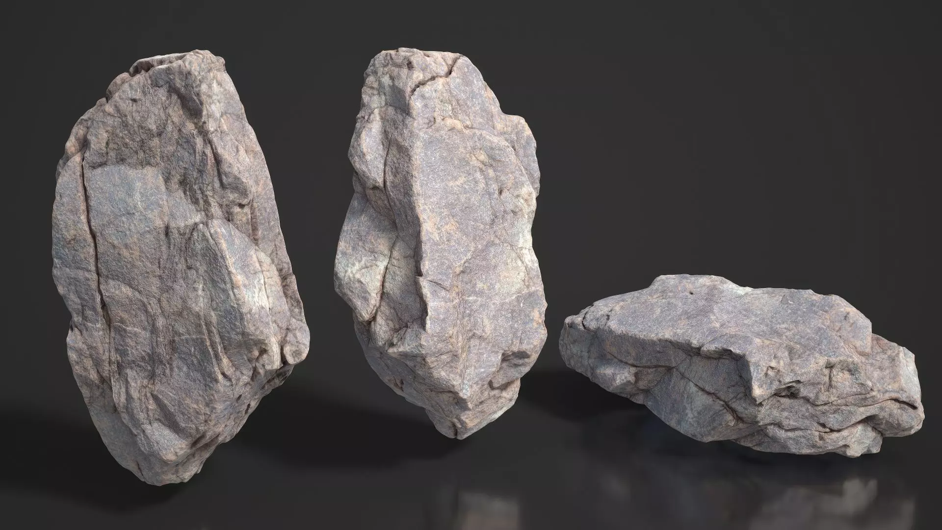 8 Modular Cliff Rocks 3D Pack 250902 Low-poly 3D model_8
