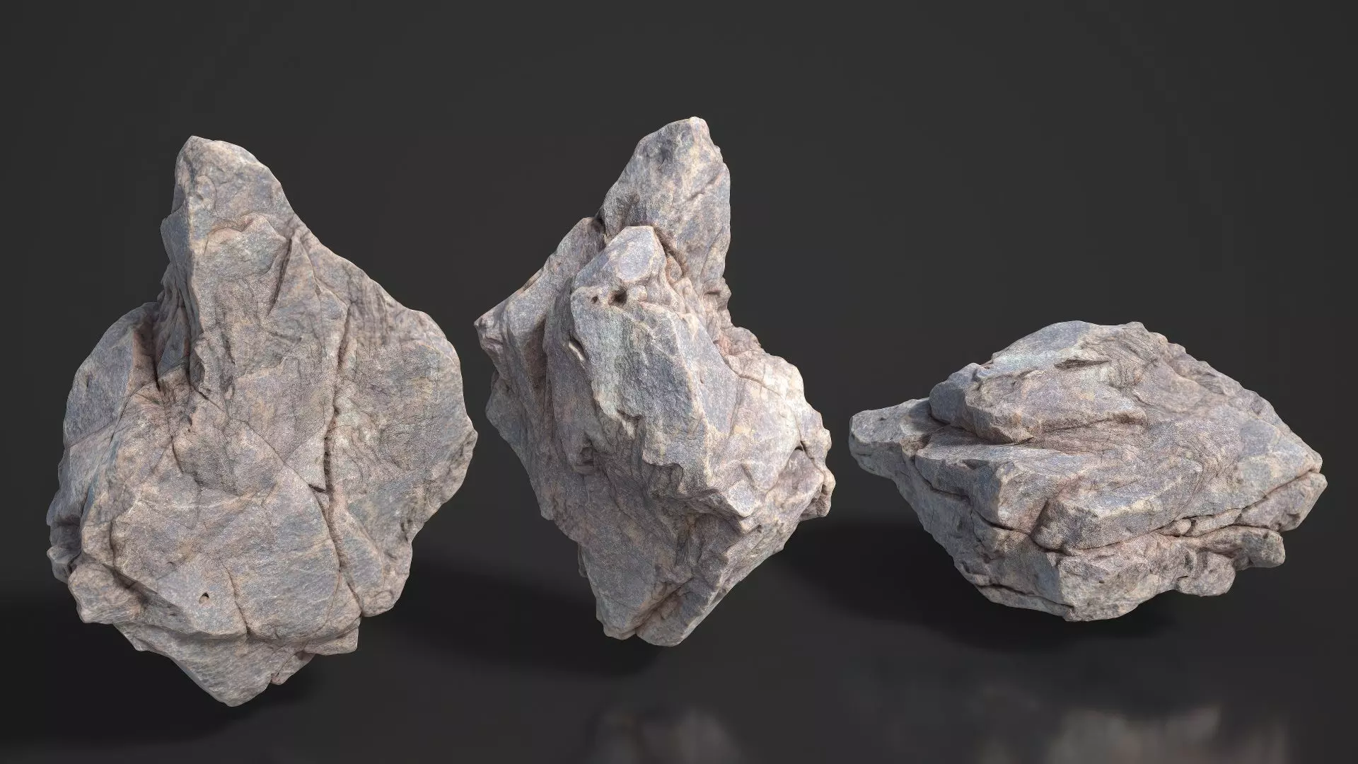8 Modular Cliff Rocks 3D Pack 250902 Low-poly 3D model_7