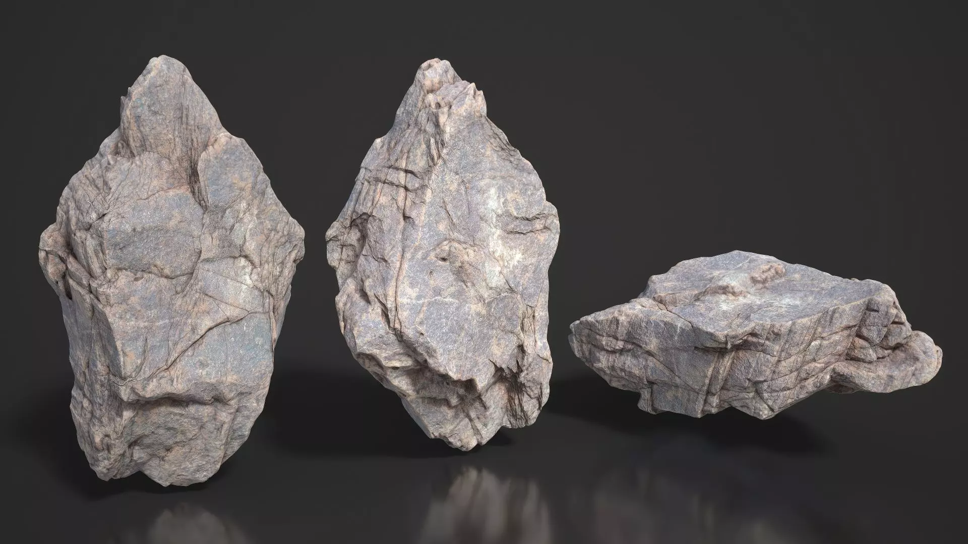 8 Modular Cliff Rocks 3D Pack 250902 Low-poly 3D model_5