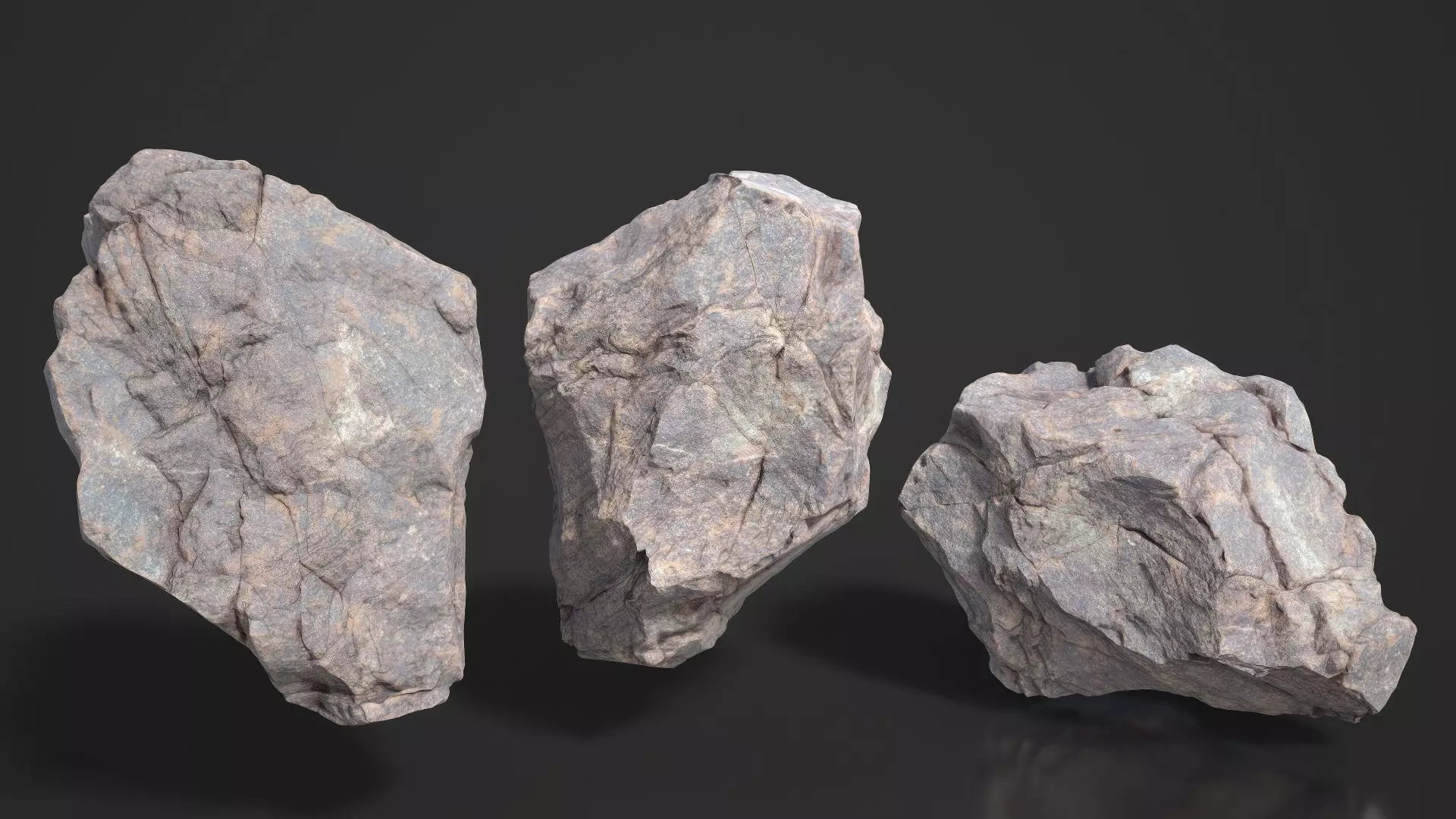 8 Modular Cliff Rocks 3D Pack 250902 Low-poly 3D model_4