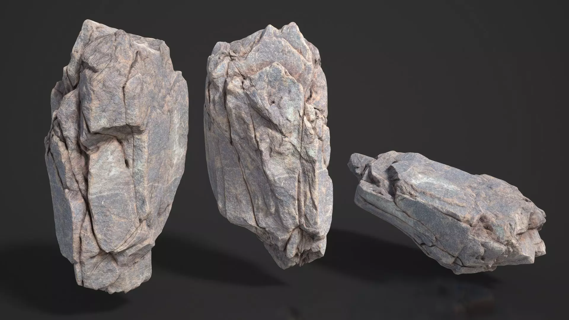 8 Modular Cliff Rocks 3D Pack 250902 Low-poly 3D model_9