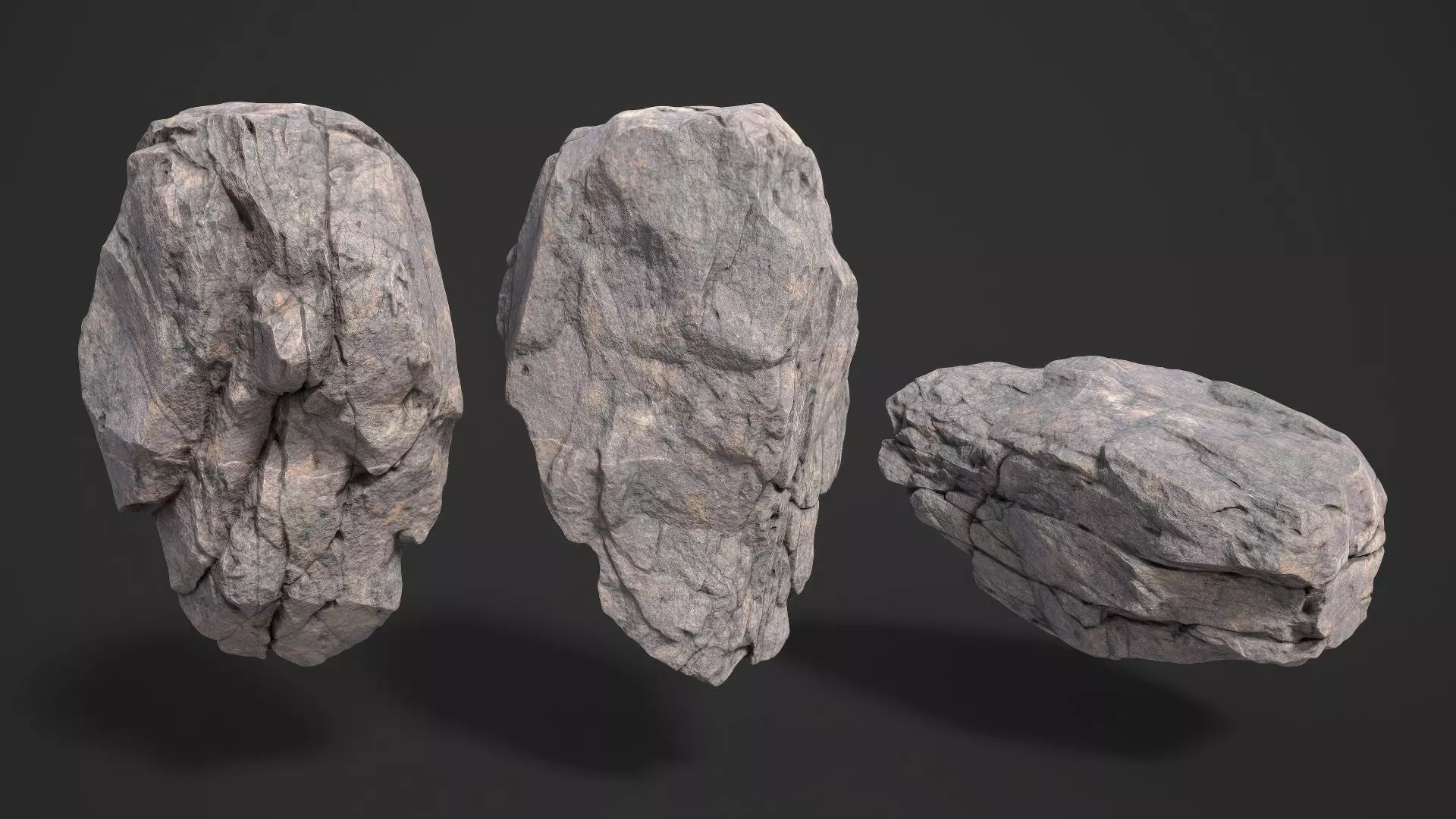 8 Modular Cliff Rocks 3D Pack 250902 Low-poly 3D model_2