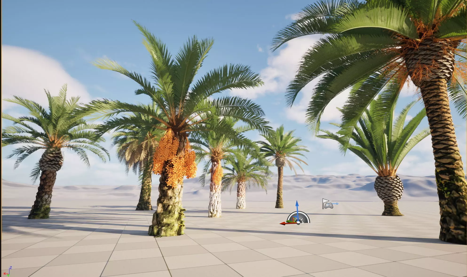 Wind UE5 Plants - phoenix canariensis - Canary Island date palm Low-poly 3D model_0