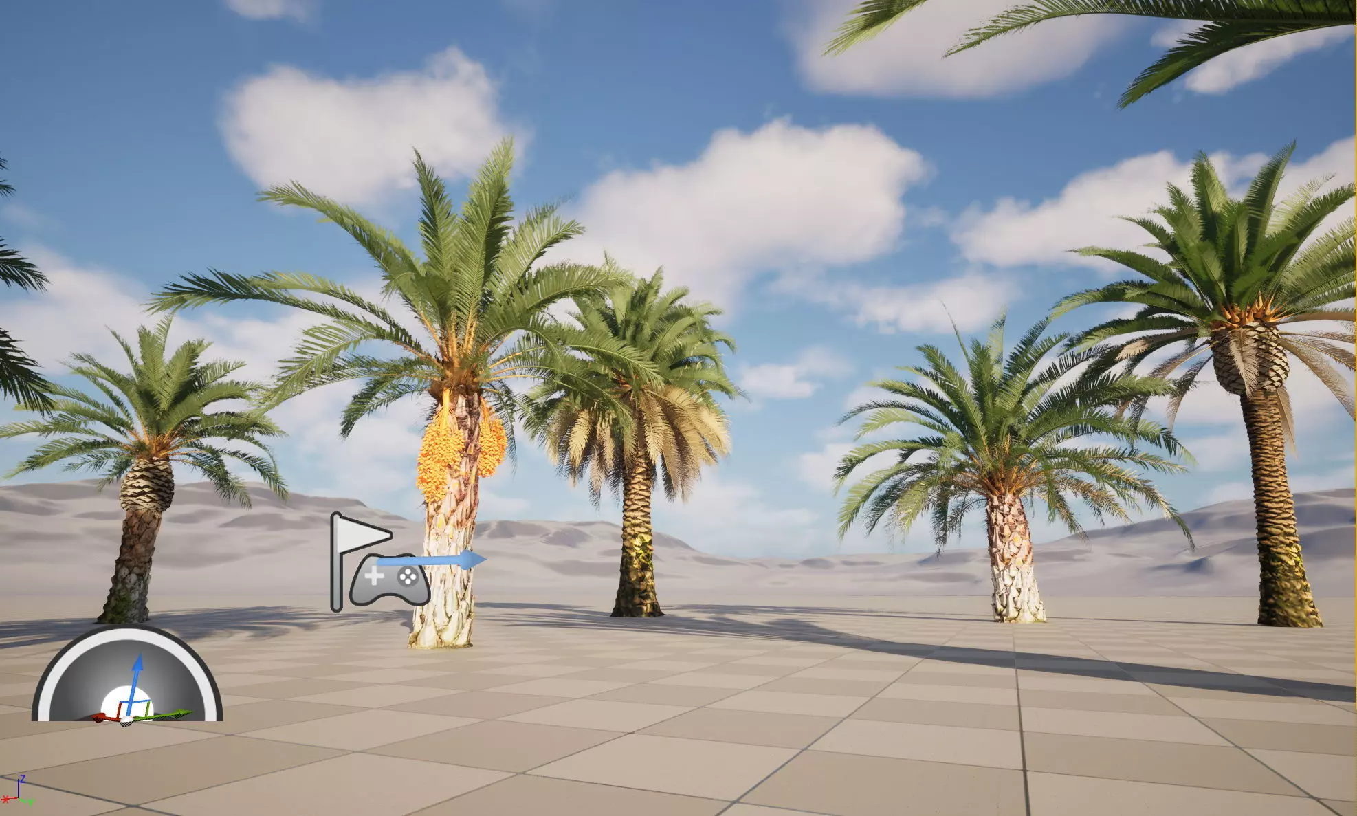 Wind UE5 Plants - phoenix canariensis - Canary Island date palm Low-poly 3D model_3