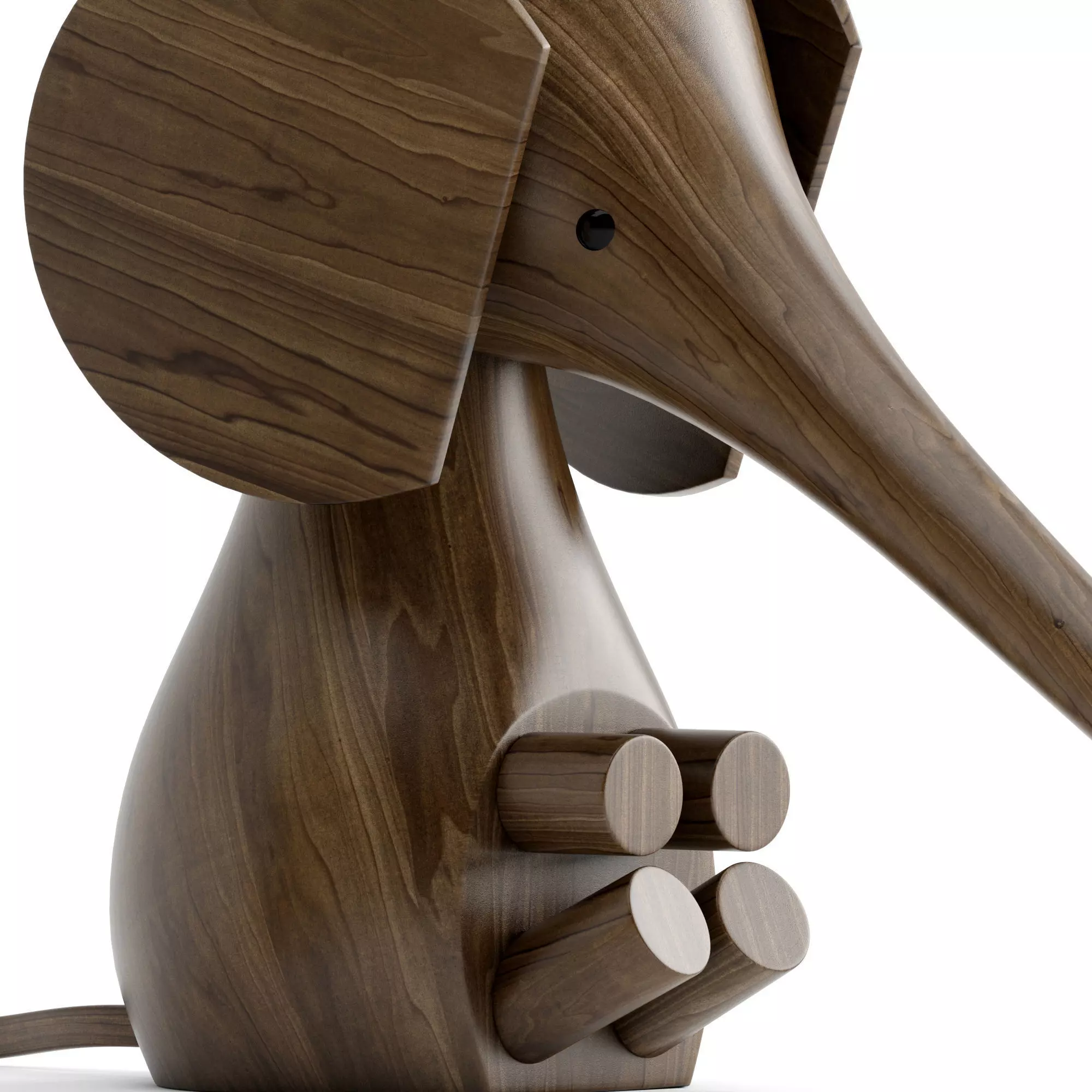 Wooden toys Low-poly 3D model_4