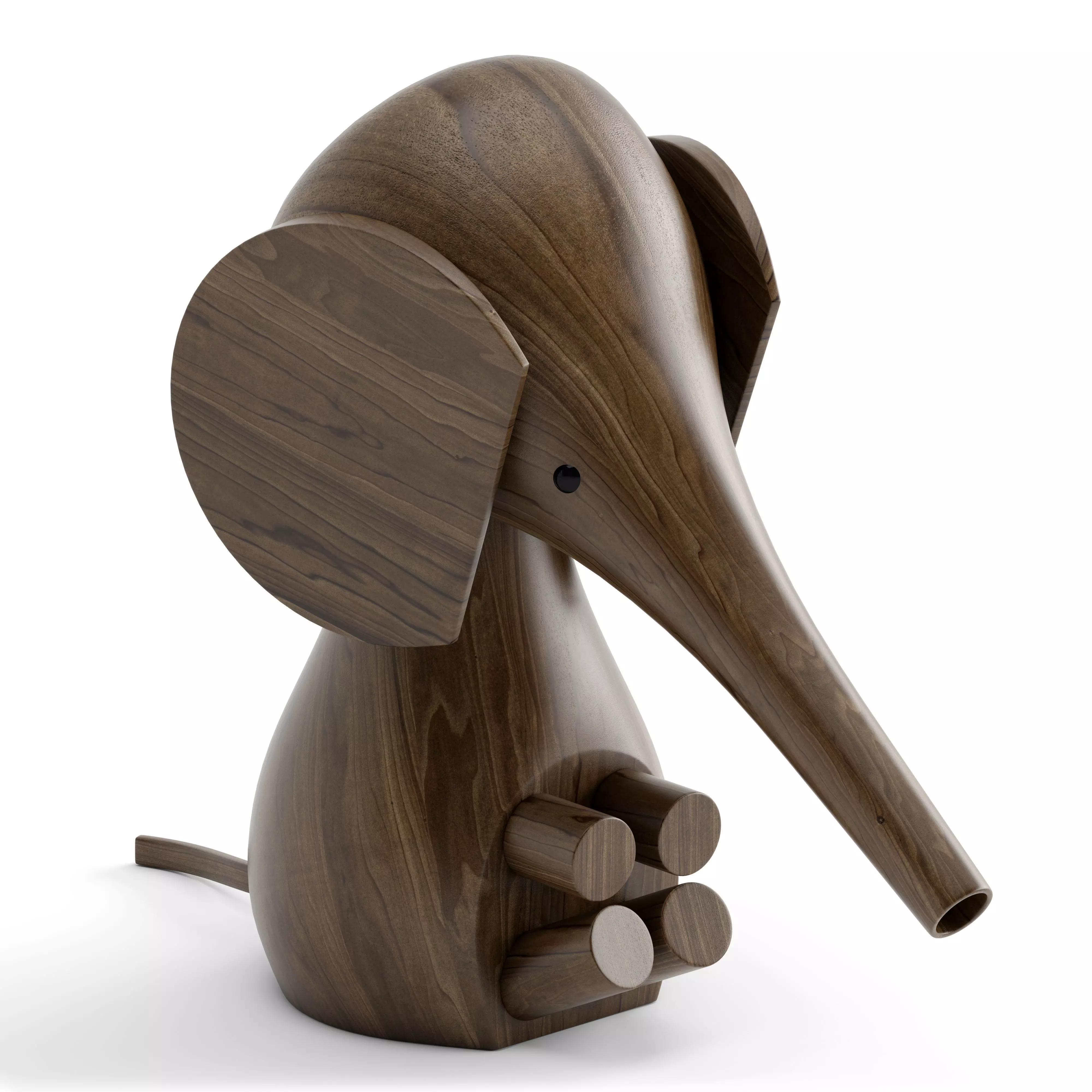 Wooden toys Low-poly 3D model_1