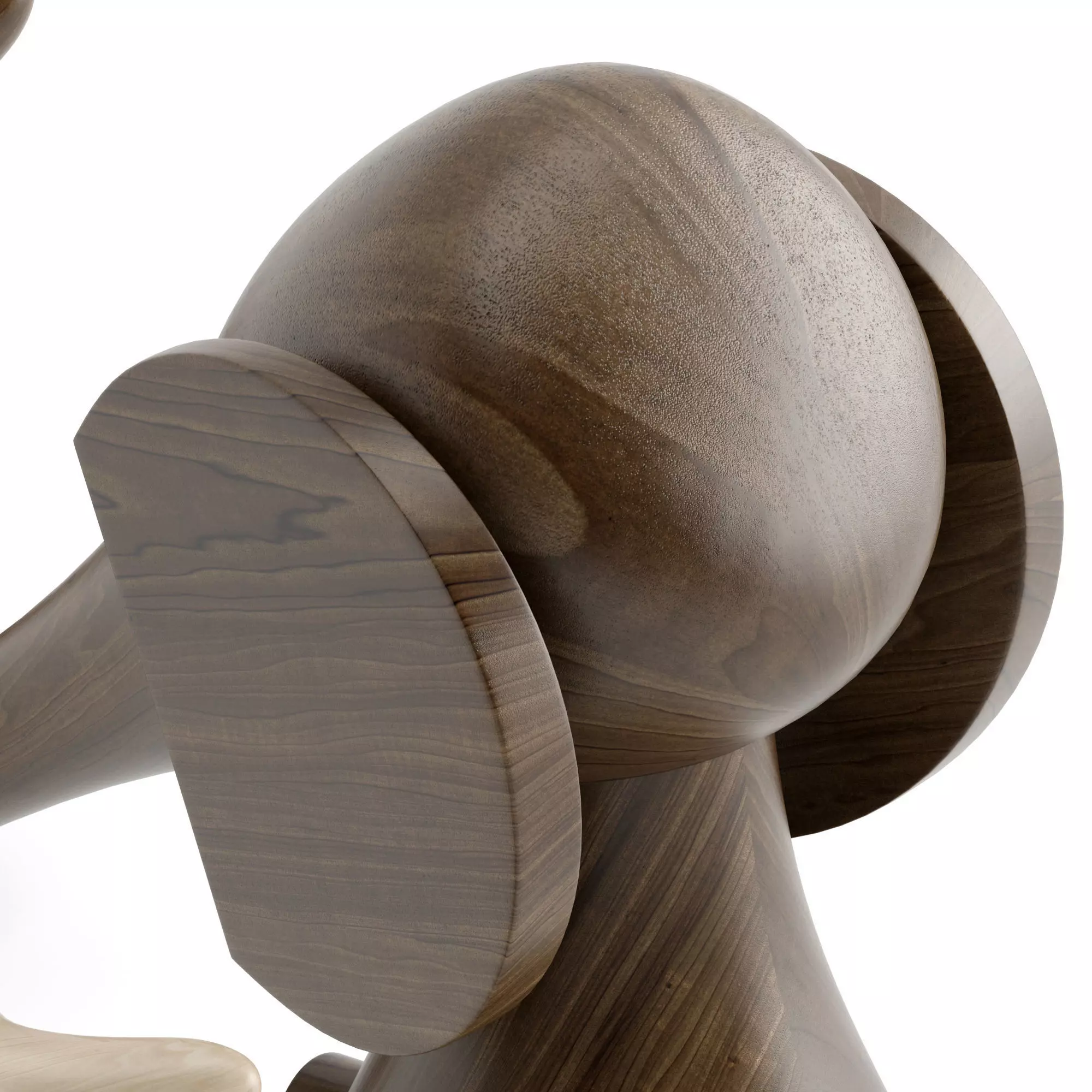 Wooden toys Low-poly 3D model_6