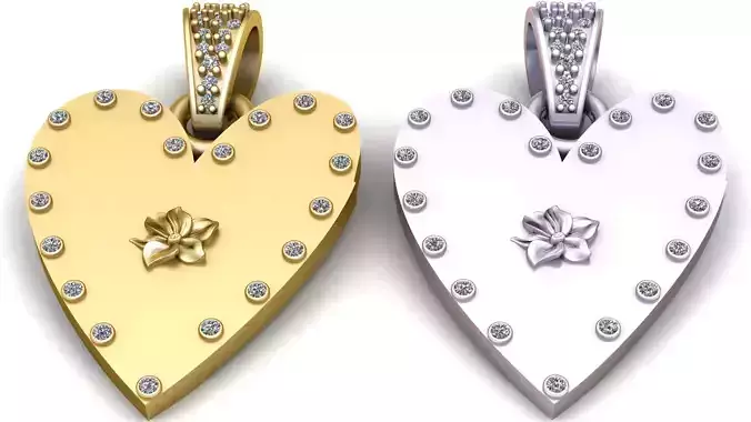 heart gold pendant 