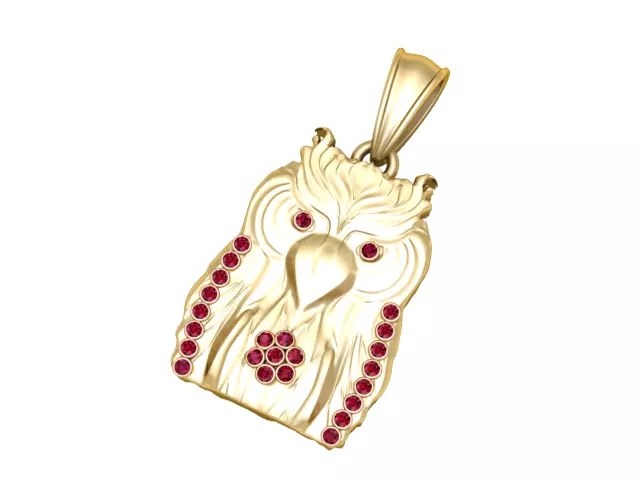 gold bird pendant 3d printable model  3D print model_0